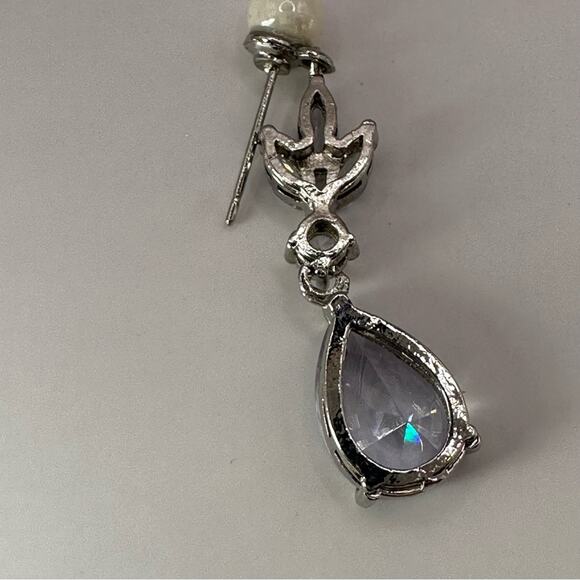 Drop Dangle CW Wedding Party Formal Evening Costume Jewelry Earrings - Picture 5 of 9